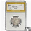 Image 1 : 1854 Seated Liberty Quarter PGA MS64 Arrows