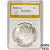 Image 1 : 1883-CC Morgan Silver Dollar PGA MS65