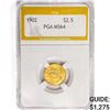 Image 1 : 1902 $2.50 Gold Quarter Eagle PGA MS64