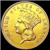 Image 1 : 1874 $3 Gold Piece CLOSELY UNCIRCULATED