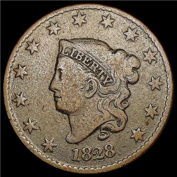 1828 Lg Date Coronet Head Large Cent LIGHTLY CIRCU