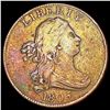 Image 1 : 1805 Lg 5 Stems Draped Bust Half Cent LIGHTLY CIRC
