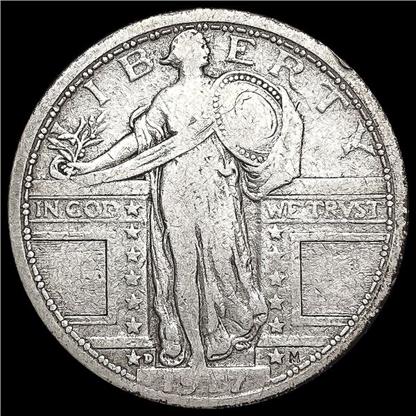 1917-D Standing Liberty Quarter LIGHTLY CIRCULATED