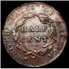 Image 2 : 1825 Classic Head Half Cent CLOSELY UNCIRCULATED
