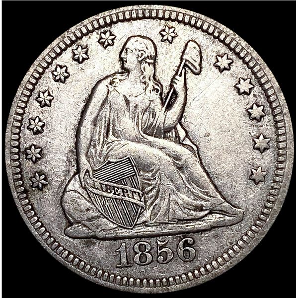 1856 Seated Liberty Quarter LIGHTLY CIRCULATED