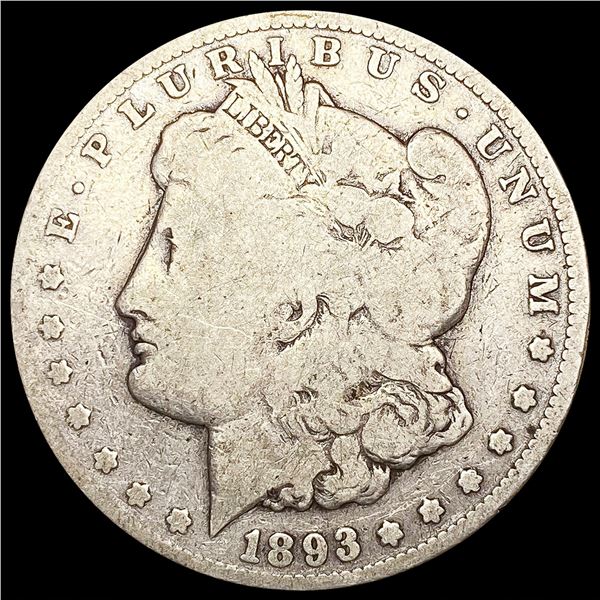1893-CC Morgan Silver Dollar LIGHTLY CIRCULATED