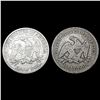 Image 2 : [2] Seated Lib Half Dollars [1854, 1876] NICELY CI