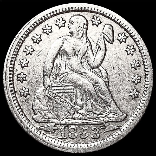 1853 Arws Seated Liberty Dime CLOSELY UNCIRCULATED