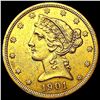 Image 1 : 1901-S $5 Gold Half Eagle CLOSELY UNCIRCULATED