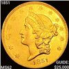Image 1 : 1851 $20 Gold Double Eagle UNCIRCULATED