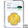 Image 1 : 1928 $20 Gold Double Eagle NGC MS66+ CAC