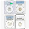 Image 1 : [4] Varied US Silver Coinage PCGS/NGC MS64 - 67 [1