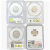 Image 2 : [4] Varied US Silver Coinage PCGS/NGC MS64 - 67 [1