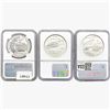Image 2 : [3] Varied US Silver Coinage NGC PF/MS70 [1999, 20
