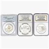 Image 1 : [3] Varied US Silver Coinage PCGS/NGC PF70 UC/DCAM