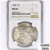 Image 1 : 1935 Silver Peace Dollar NGC MS64