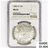 Image 1 : 1880-CC Morgan Silver Dollar NGC MS62