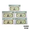 Image 1 : (5) 1963-1981 $1 Fed Reserve Notes PMG