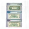 Image 2 : (3) 1999-2001 $1 & $5 Fed Reserve Notes PMG