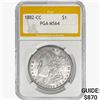 Image 1 : 1882-CC Morgan Silver Dollar PGA MS64