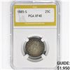 1885-S Seated Liberty Quarter PGA XF40
