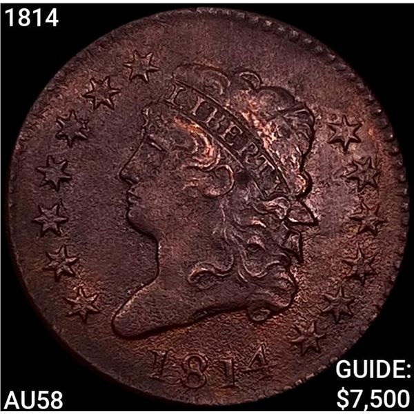 1814 Coronet Head Cent CHOICE AU