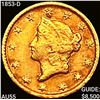 Image 1 : 1853-D Rare Gold Dollar CLOSELY UNCIRCULATED