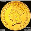 Image 1 : 1859-C Rare Gold Dollar UNCIRCULATED