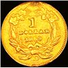 Image 2 : 1859-D Rare Gold Dollar CLOSELY UNCIRCULATED