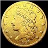 Image 1 : 1836 $5 Gold Half Eagle NICELY CIRCULATED
