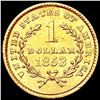 Image 2 : 1853 Rare Gold Dollar CLOSELY UNCIRCULATED