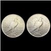 Image 2 : [2] Peace Silver Dollars [1934, 1935] CLOSELY UNCI