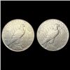 Image 2 : [2] 1928 Peace Silver Dollars CLOSELY UNCIRCULATED