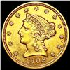 Image 1 : 1902 $2.50 Gold Quarter Eagle UNCIRCULATED