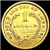 Image 2 : 1852-O Rare Gold Dollar CLOSELY UNCIRCULATED