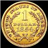 Image 2 : 1854 Rare Gold Dollar CLOSELY UNCIRCULATED