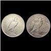 Image 2 : [2] 1927-S Peace Silver Dollars CLOSELY UNCIRCULAT
