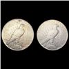 Image 2 : [2] Peace Silver Dollars [1927, 1934] CLOSELY UNCI