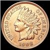 Image 1 : 1908 RED Indian Head Cent CHOICE BU