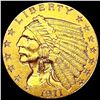 Image 1 : 1911 $2.50 Gold Quarter Eagle CLOSELY UNCIRCULATED