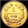 Image 2 : 1873 Open 3 Rare Gold Dollar NEARLY UNCIRCULATED