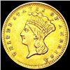 Image 1 : 1856 Slant 5 Rare Gold Dollar CLOSELY UNCIRCULATED