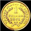 Image 2 : 1851 Rare Gold Dollar CLOSELY UNCIRCULATED