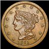 Image 1 : 1851 C-1 Braided Hair Half Cent CLOSELY UNCIRCULAT