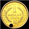 Image 2 : 1851 Rare Gold Dollar NICELY CIRCULATED