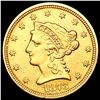 Image 1 : 1873 Closed 3 $2.50 Gold Quarter Eagle CLOSELY UNCIRCULATED