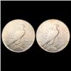 Image 2 : [2] Peace Silver Dollars [1927, 1935] CLOSELY UNCI