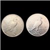 Image 2 : [2] Peace Silver Dollars [1927, 1935] CLOSELY UNCI