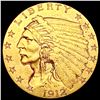 Image 1 : 1912 $2.50 Gold Quarter Eagle CLOSELY UNCIRCULATED