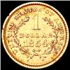 Image 2 : 1854 Rare Gold Dollar CLOSELY UNCIRCULATED